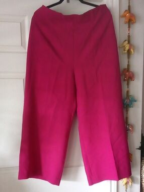 Zara Wide-Leg Pants in Bright Fuchsia